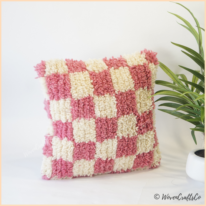 Checkered Moroccan Wool Pillow