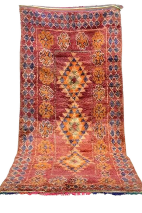 Vintage Moroccan rug. Handcrafted in 1989