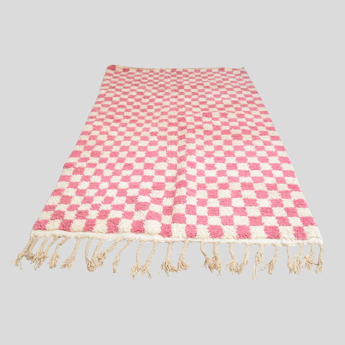 Checkered Pink Moroccan rug