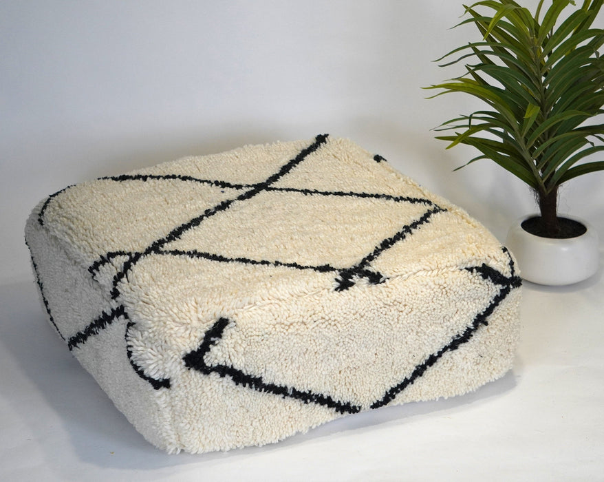 Square Floor Pillows | Moroccan kilim Pouf