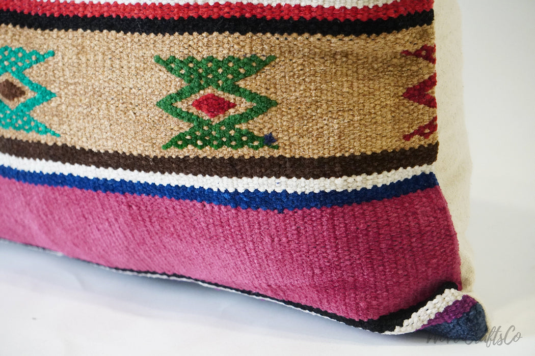 Stunning Moroccan pillow, Moroccan Pillow, Boujaad Pillow, Bohemian Pillow, decorative Pillow - Handcrafted from vintage Moroccan wool rug