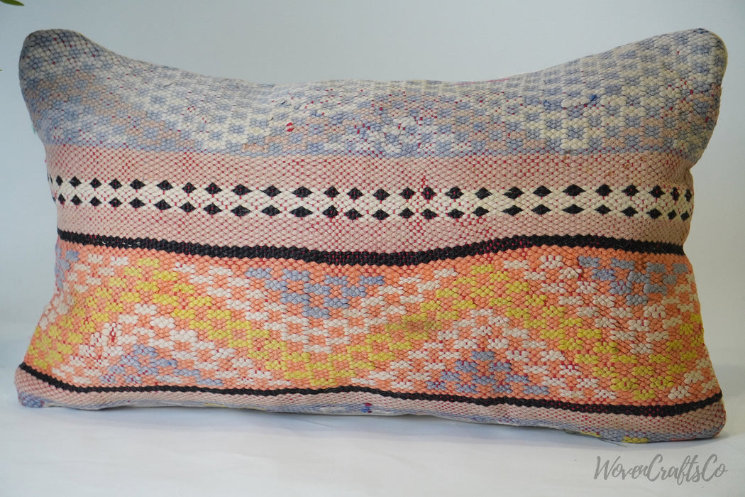 Wonderful Moroccan pillow, Moroccan Pillow, Boujaad Pillow, Bohemian Pillow, decorative Pillow - Handcrafted from vintage Moroccan wool rug