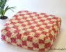 Pink Moroccan checkered Pouf