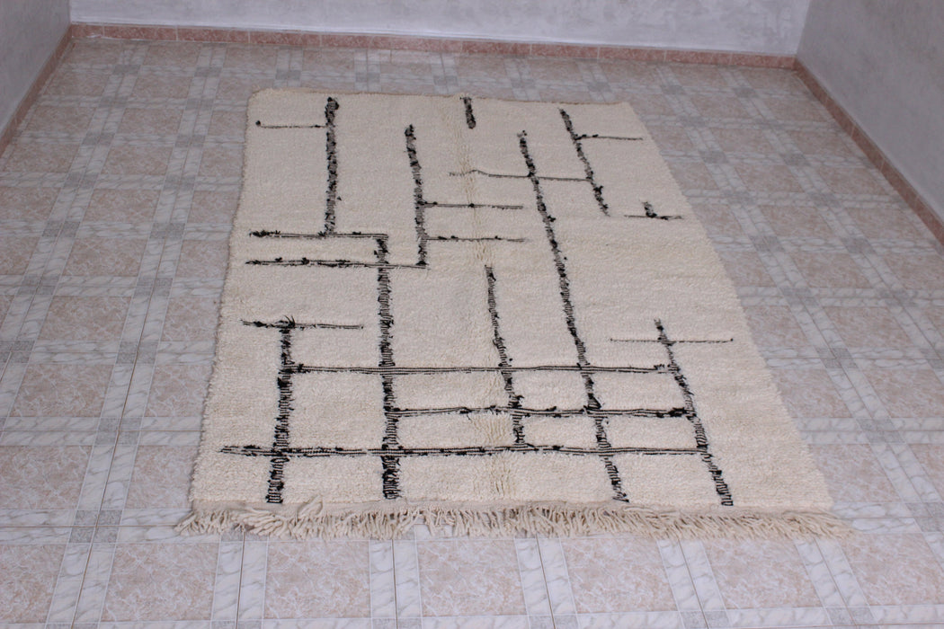 Off White Beni Ourain Moroccan rug