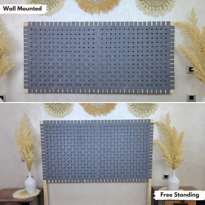 Woven Leather Headboard | Wall Mounted & Freestanding