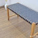 Black Woven leather bench