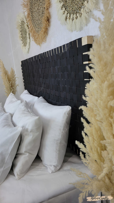 Woven Leather Headboard (King & Queen) - Wall Mount or Freestanding