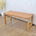 Natural Woven leather bench