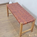 Brown Woven leather bench