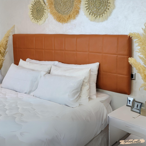 Upholstered wall mounted Leather Headboard for King & Queen bed