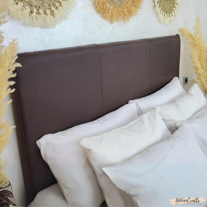 Upholstered Wall Mount Hanging Leather Headboard ( King & Queen )