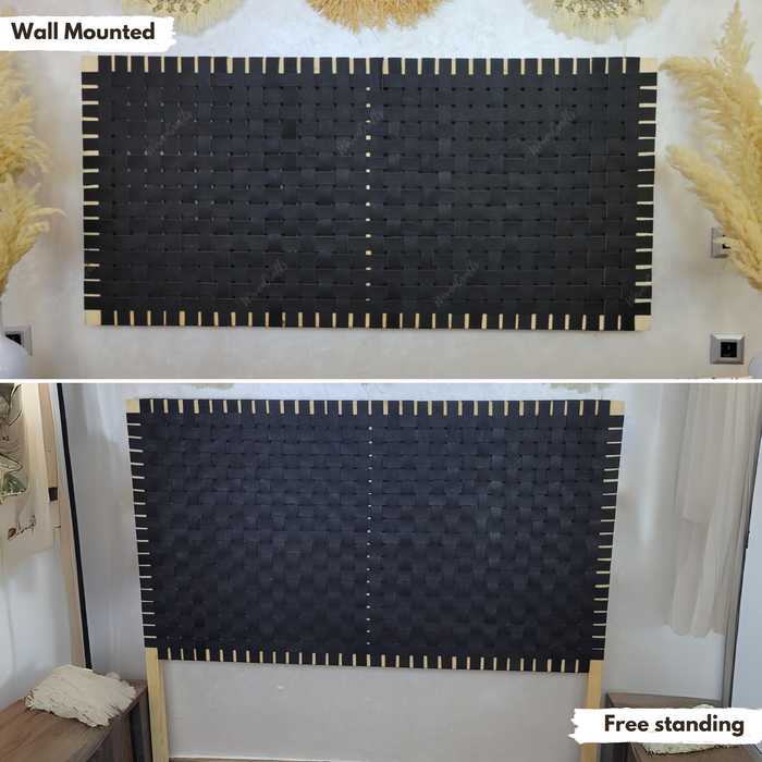 Woven Leather Headboard (King & Queen) - Wall Mount or Freestanding