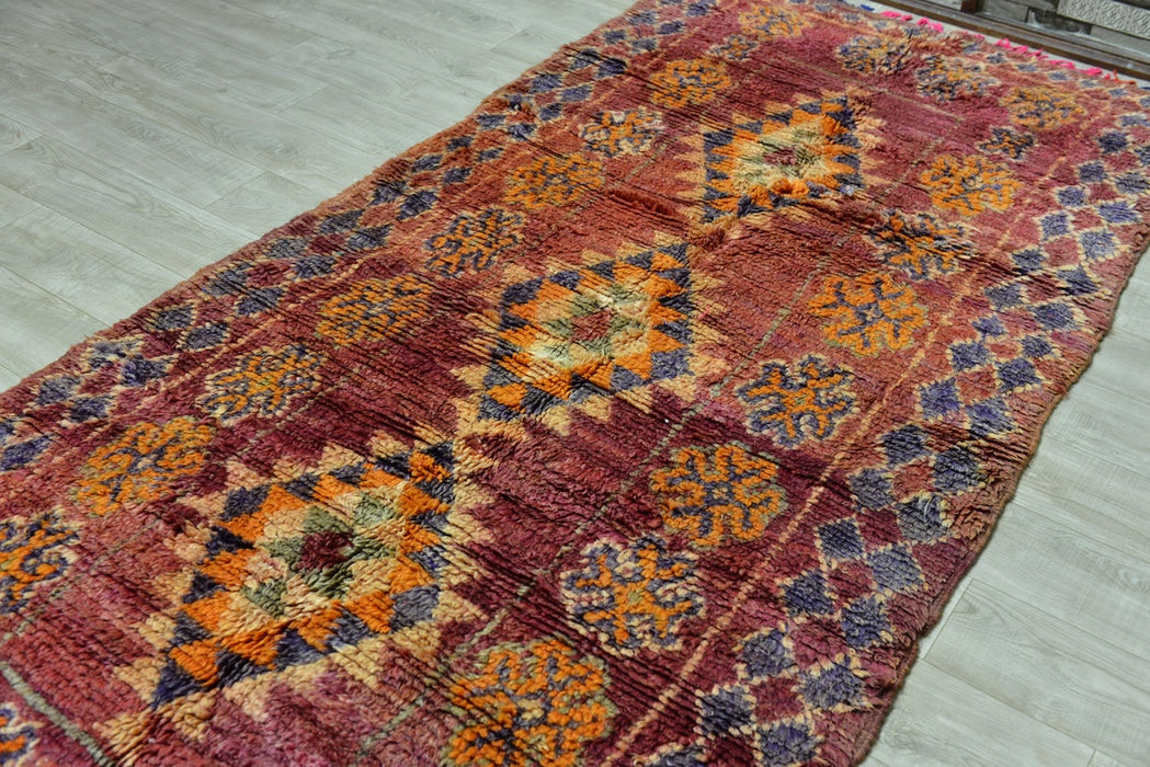 Vintage Moroccan rug. Handcrafted in 1989
