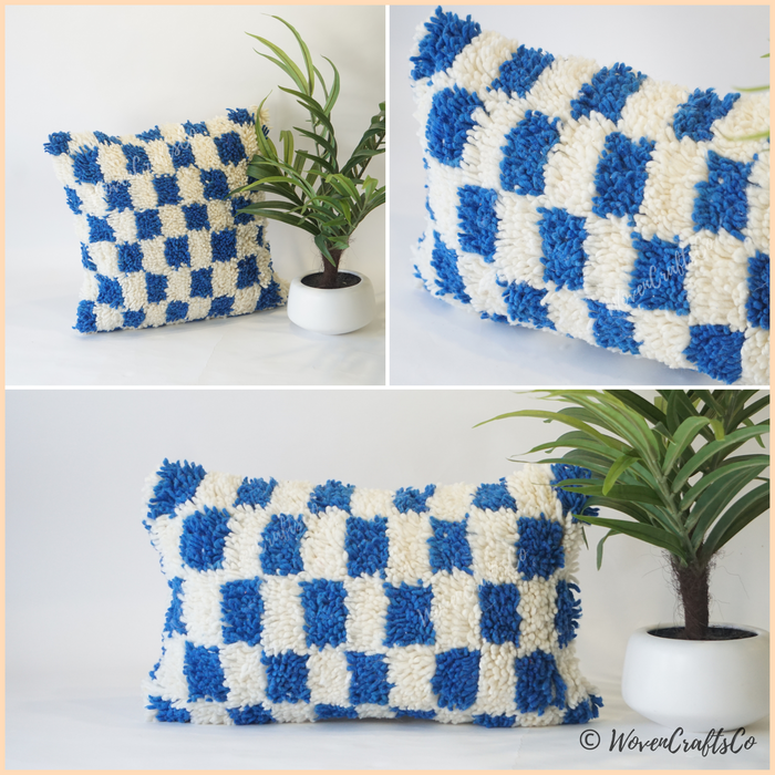 Checkered Moroccan Wool Pillow