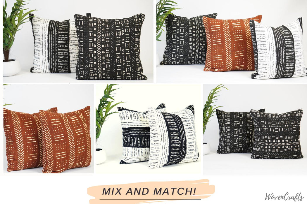 Gorgeous selection of Mud Cloth Pillow 18X18, African Decorative pillow