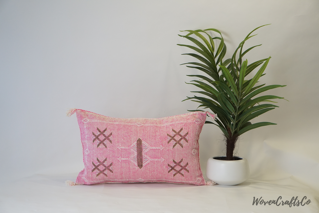 Cactus Silk decorative Lumbar Pillow 12x20
