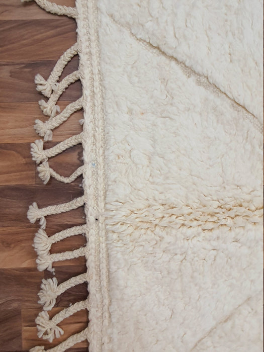 Simple white Moroccan rug. Custom made