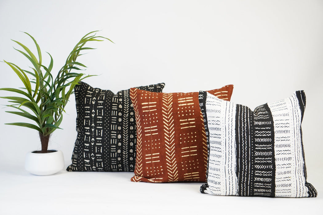 Gorgeous selection of Mud Cloth Pillow 18X18, African Decorative pillow