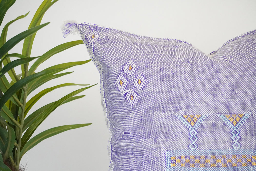 Purple Cactus silk pillow cover 20x20
