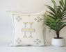 White Moroccan Pillow cover 20x20