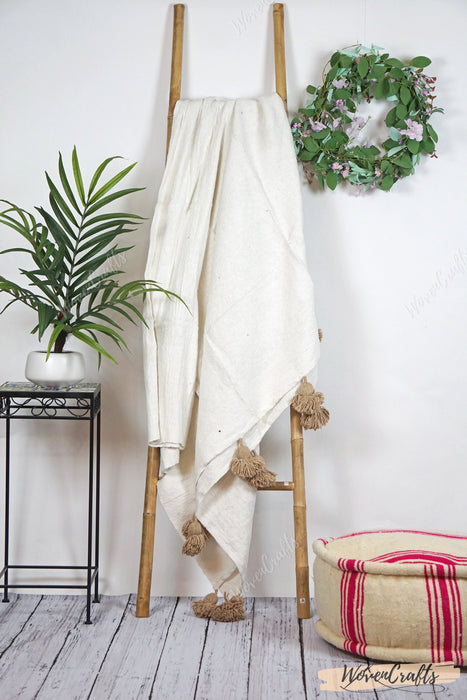 COZY bohemian Blanket -  Cotton throw blanket