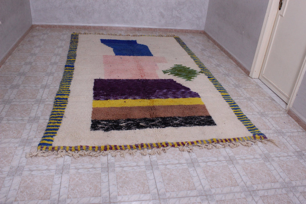 Handmade Moroccan rug - Berber design rug -